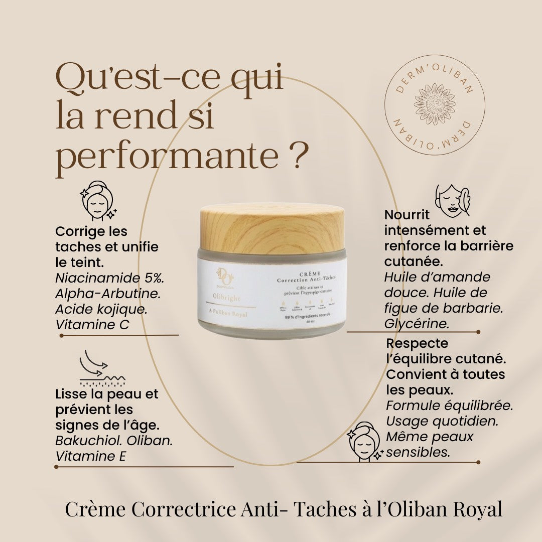 Crème Correctrice Anti-Taches à l'Oliban Royal – Olibrigh® (50 ml)